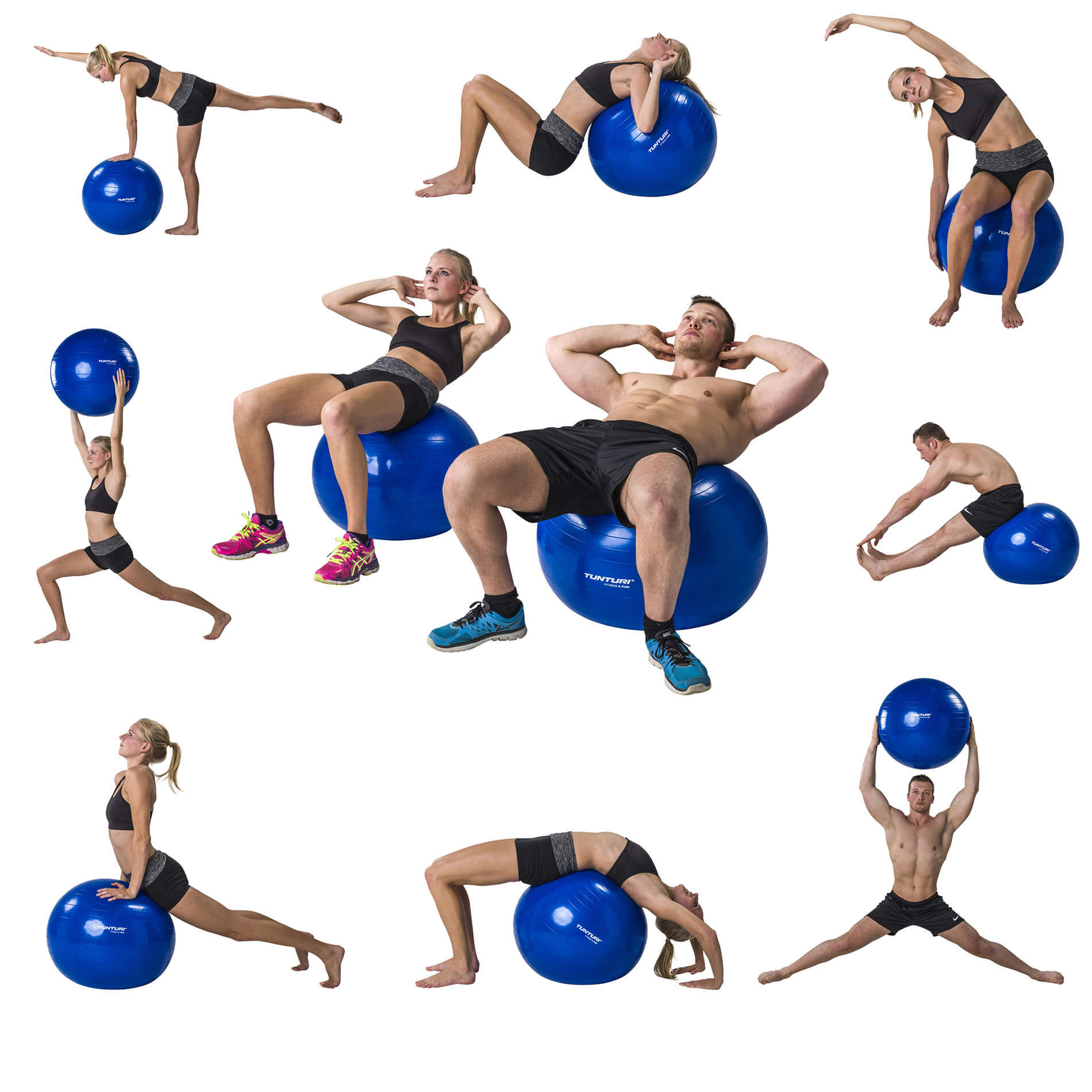 fitnessball yogaball, oefeningen doen